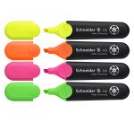 Schneider Highlighter Job Assorted Pack 4