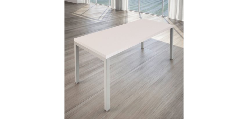 Siena desk with metal bridge legs, d 80 x h 74 cm