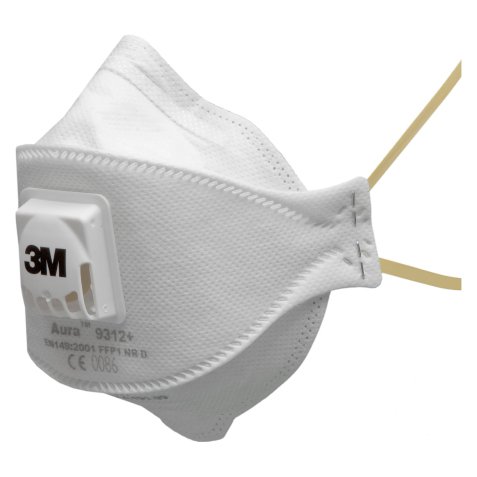 3M Dust Mask GT500073199 Polypropylene, Steel, Polyisoprene, Polyurethane One Size White 10 Pieces