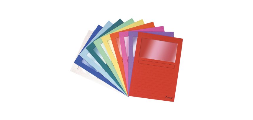 Cartelle con finestra Exacompta 50250E A4 assortiti 25 unità