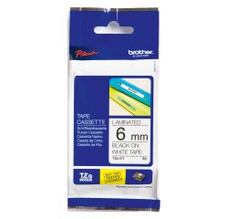 Nastro Brother TZE211 nero bianco 6 mm x 8 m
