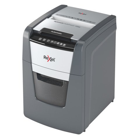Distruggidocumenti Rexel Optimum Autofeed+ 100M, Taglio Micro, Sicurezza P-5, 100 Fogli, 34L