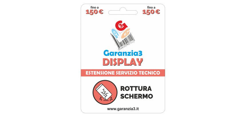 Garanzia 3 Display Massimale 150 - 12 mesi