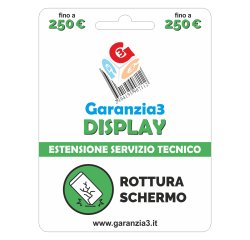 Garanzia 3 Display Massimale 250 - 12 mesi