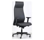 Sedia Direzionale "ITALIA" effetto pelle AureaMood nero