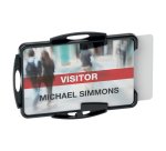 Portabadge DURABLE Eco per 2 tessere nero 10 unità