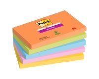 Post-it Super Sticky Notes 76 x 127 mm Blue, Green, Orange, Pink, Yellow Rectangular Plain 5 Pads of 90 Sheets