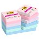 Post-it Super Sticky Notes 48 x 48 mm Blue, Green, Lavender, Pink Squared Plain 12 Pads of 90 Sheets