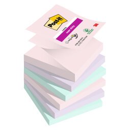 Post-it Sticky Z-Notes Soulful 76 X 76 Assorted 90 Sheets Pack of 6