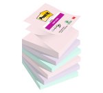 Ricariche Post-it  a Z Super Sticky Soulful 76 x 76 mm 6 confezioni da 90 fogli
