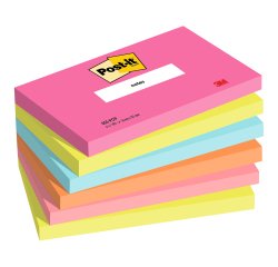 Post-it Sticky Notes Poptimistic 127 x 76 mm Assorted 100 Sheets Pack of 6