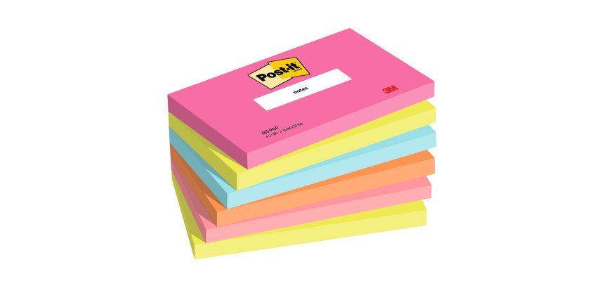 Post-it Poptimistic 127 x 76 mm 6  unità da 100 fogli