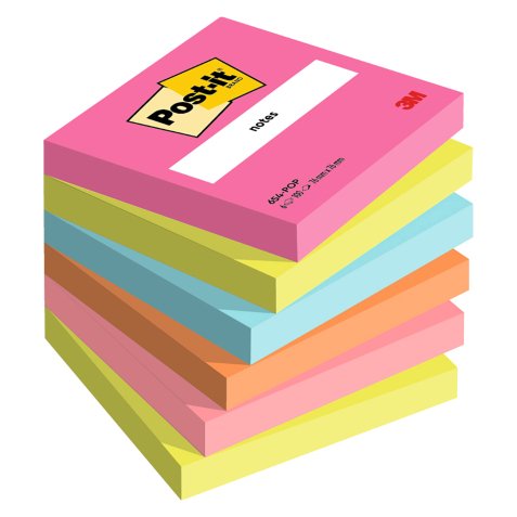 Post-it Poptimistic 76 x 76 mm 6 unità da 100 fogli