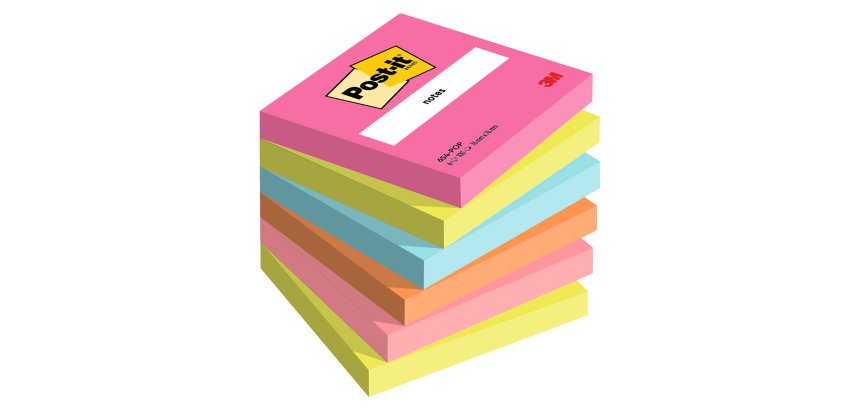 Post-it Sticky Notes Poptimistic 76 X 76 mm Assorted 100 Sheets Pack of 6
