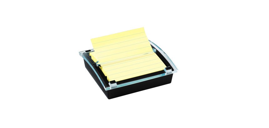 Post-it Z-Notes Millenium Dispenser Black with Super Sticky Lined Z-Notes 101 x 101 mm 90 sheets
