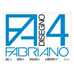 Album da disegno Fabriano F4 24 x 33 cm 220 g/m² 330 x 240 mm bianco 20 fogli