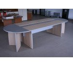 Tavolo riunioni ovale Contemporanea Beige 1.100 x 3.100 x 720 mm