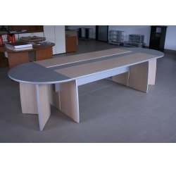 Tavolo riunioni ovale Contemporanea Beige 1.100 x 3.100 x 720 mm
