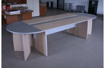 Tavolo riunioni ovale Contemporanea Beige 1.100 x 3.100 x 720 mm