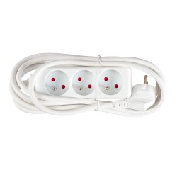Regleta 3 enchufes sin interruptor 3m