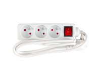 Regleta de protección 3 enchufes 1,5m