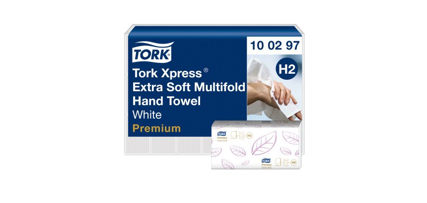 Secamanos plegado entredoblado Tork Premium Extra suave - caja de 2100