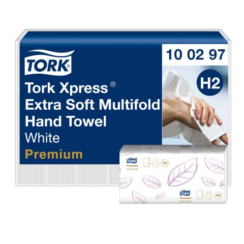 Secamanos plegado entredoblado Tork Premium Extra suave - caja de 2100