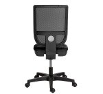 Chaise de bureau NAO tissu et maille - dossier réglable en hauteur - avec ou sans accoudoirs - Mécanisme Synchrone - Pieds noirs