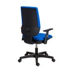 Chaise de bureau NAO tissu - dossier réglable en hauteur - avec ou sans accoudoirs - Mécanisme Synchrone ou Contact permanent - Pieds noirs