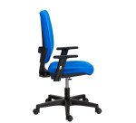 Chaise de bureau NAO tissu - dossier réglable en hauteur - avec ou sans accoudoirs - Mécanisme Synchrone ou Contact permanent - Pieds noirs