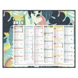 Calendrier semestriel mural 2026 - Exotique - 21 x 26,5 cm