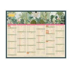 Calendrier semestriel mural 2027 - Exotique - 21 x 26,5 cm