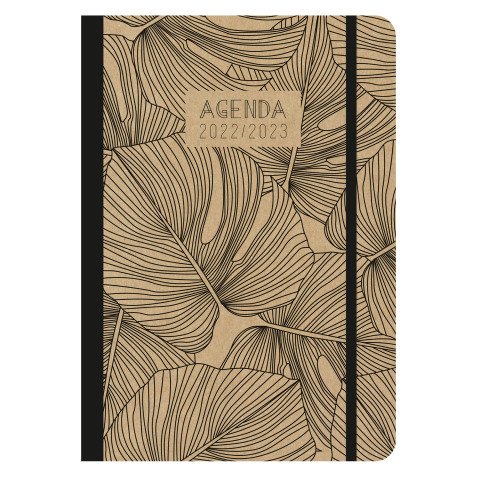 Agenda journalier Bouchut Natural Kraft - année scolaire 2022/2023 - 12 x 17 cm