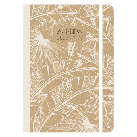 Agenda journalier Bouchut Natural Kraft - année scolaire 2022/2023 - 12 x 17 cm