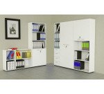 Avila bookcase, low or high, 32 cm high, in two widths