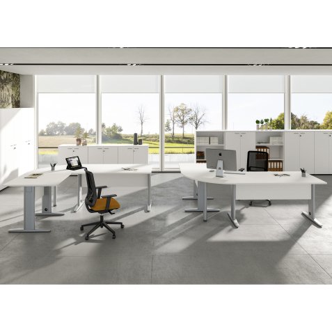 Scrivania a T Base Plus 120 x 80 x 72 cm