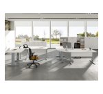 Desk L metal legs depth 80 x height 72 cm