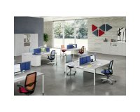 Pannello divisorio fonoassorbente Quadrifoglio Lightsound Azzurro 1.200 x 330 mm