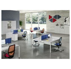 Pannello divisorio fonoassorbente Quadrifoglio Lightsound Azzurro 1.200 x 330 mm