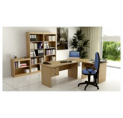 Postazione lavoro Home-Office Noce 1.830 x 1.320 x 720 mm