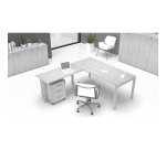 Scrivania Siena con gambe a ponte in metallo p 80 x h 74 cm