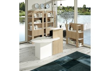 Bancone accoglienza compatto posizionamento a destra o sinistra l 142,5 x 83 x 117 cm