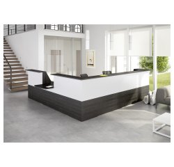 Bancone reception nero frassino/bainco  800 x 600 x 1.170 mm