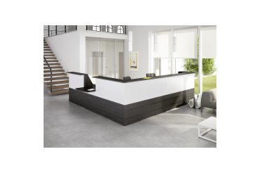 Bancone reception nero frassino/bainco  800 x 600 x 1.170 mm