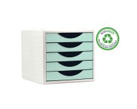 Módulo 5 cajones Archivotec Ecogreen de Archivo 2000 colores pastel 100% reciclado