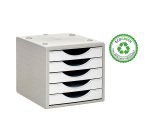 Módulo 5 cajones Archivotec Ecogreen de Archivo 2000 colores pastel 100% reciclado