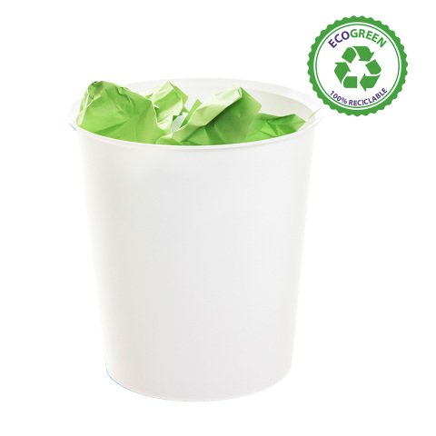 Papelera Archivo 2000 Ecogreen 18 L 100% reciclada blanco