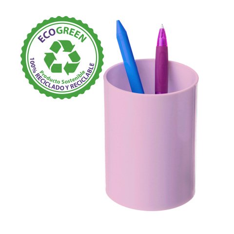 Cubilete portalápices Archivo 2000 Ecogreen 100% reciclado Rosa pastel