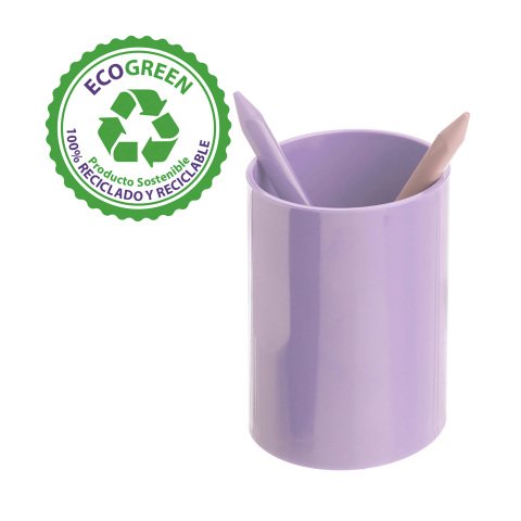 Cubilete portalápices Archivo 2000 Ecogreen 100% reciclado Malva