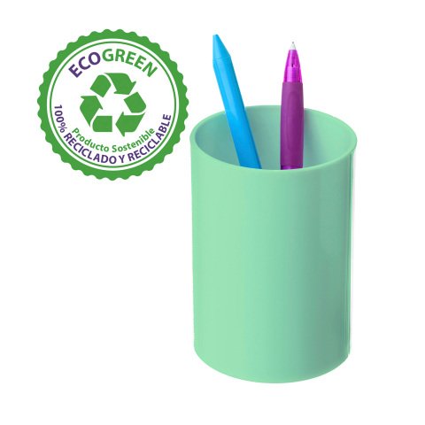 Cubilete portalápices Archivo 2000 Ecogreen 100% reciclado Verde pastel